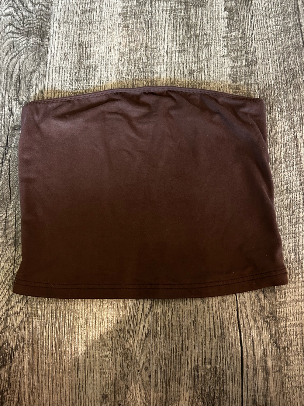 Women's Brown Strapless Tube Tank Top